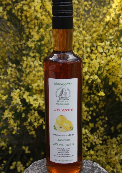 Ja wohl 28%Vol.Quittenlikör
