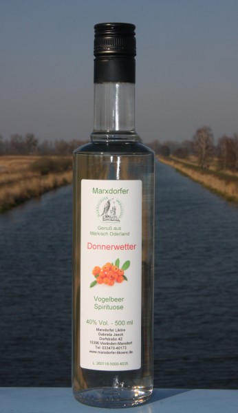 Donnerwetter 40 % Vol. Vogelbeer Spirituose