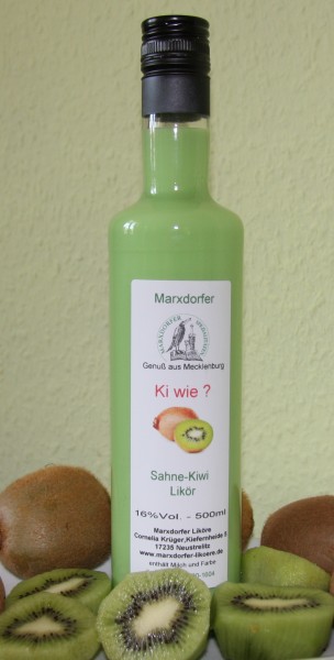 Ki wie ? 16 % Vol. Sahne-Kiwi-Likör