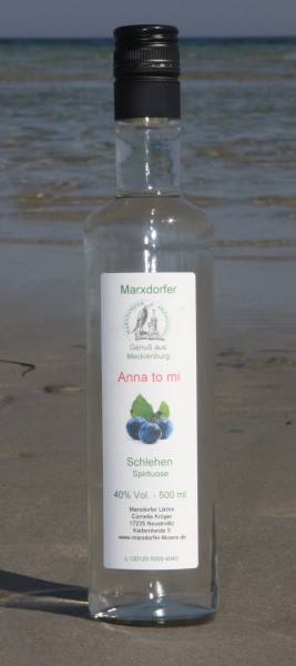 Anna to mi 40 % Vol. Schlehen Spirituose