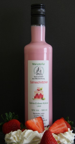 Sahneschnittchen16%Vol. Sahne-Erdbeer-Likör
