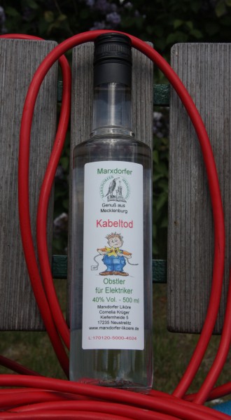 Kabeltod 40 % Vol. Obstler f. Elektriker