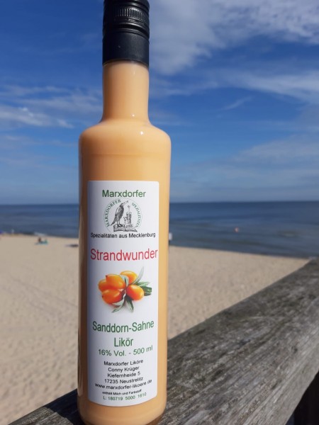 Strandwunder 16% Sahne-Sanddorn-Likör